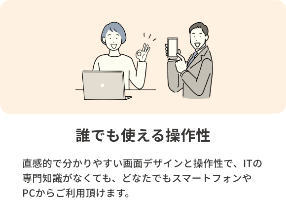 誰でも使える操作性