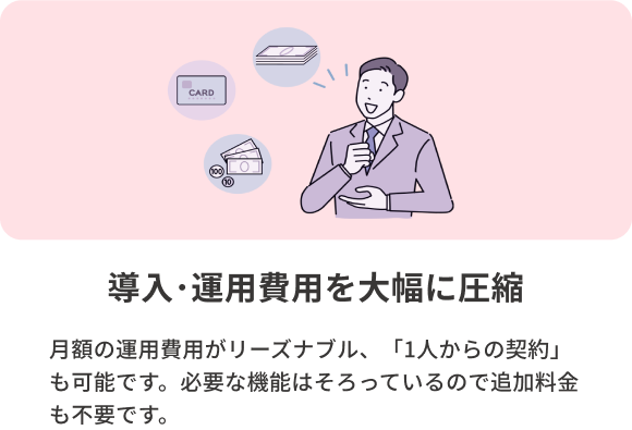 導入・運用費用を大幅に圧縮
